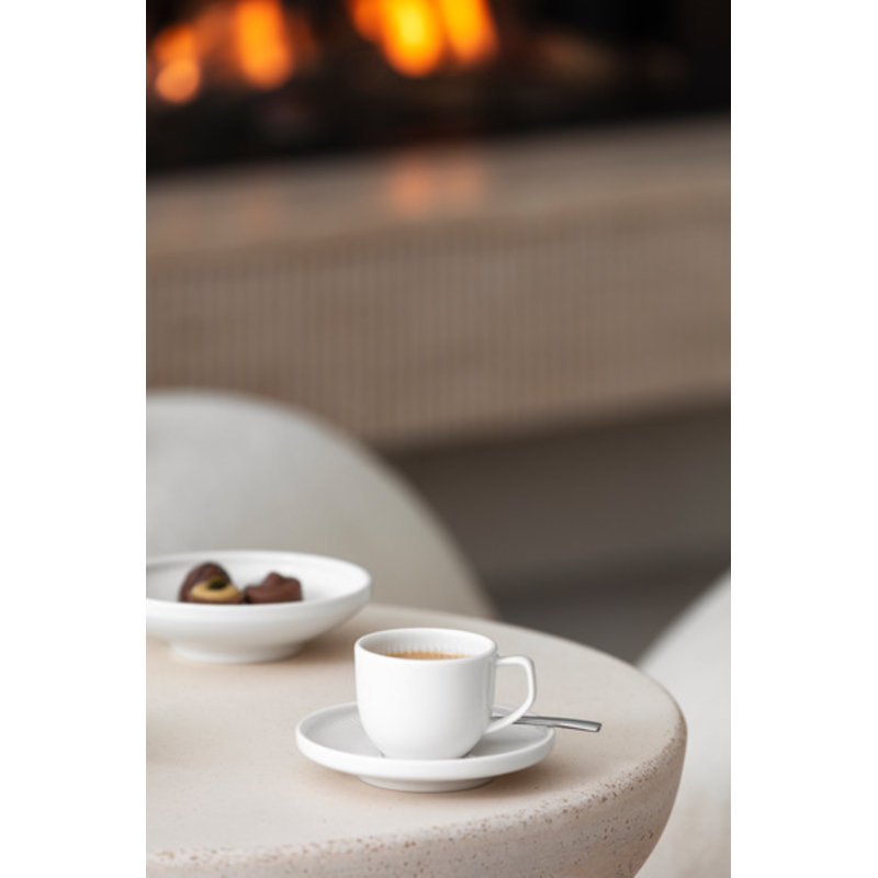Villeroy & Boch Afina Espresso Cup, Premium Porcelain, Made in Germany, Dishwasher and Microwave Safe, 2.5 x 2 in, Stackable, White