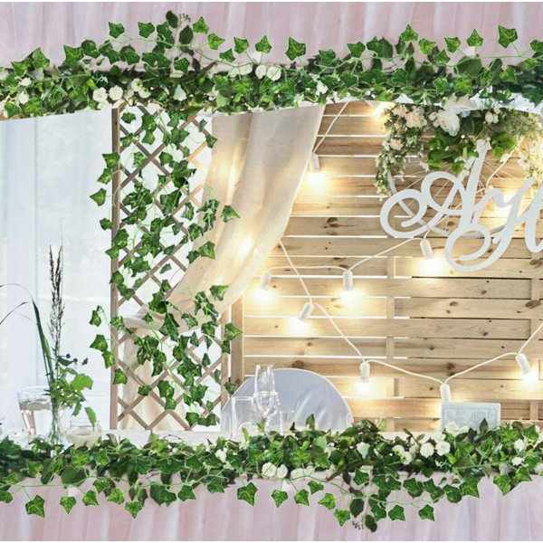 Fake Leaves, Artificial Ivy Garland, Hanging Vines - Vine Plants with Cable  Tie - Fake Ivy for Wedding Party Garden Greenery Decor Outdoor Indoor Wall  Decoration 
