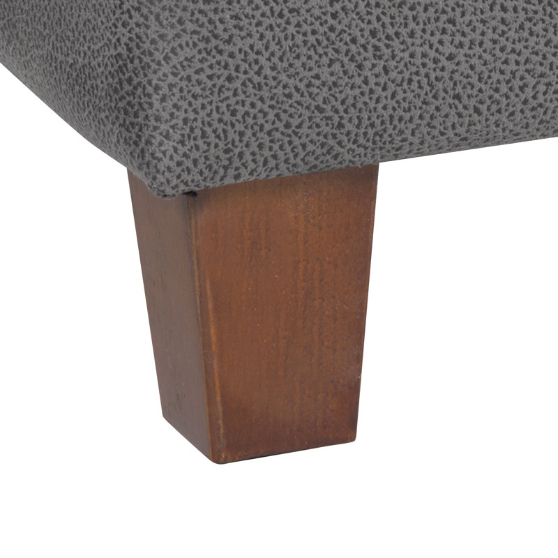 Aleise Faux Leather Upholstered Storage Bench, Lush Slate