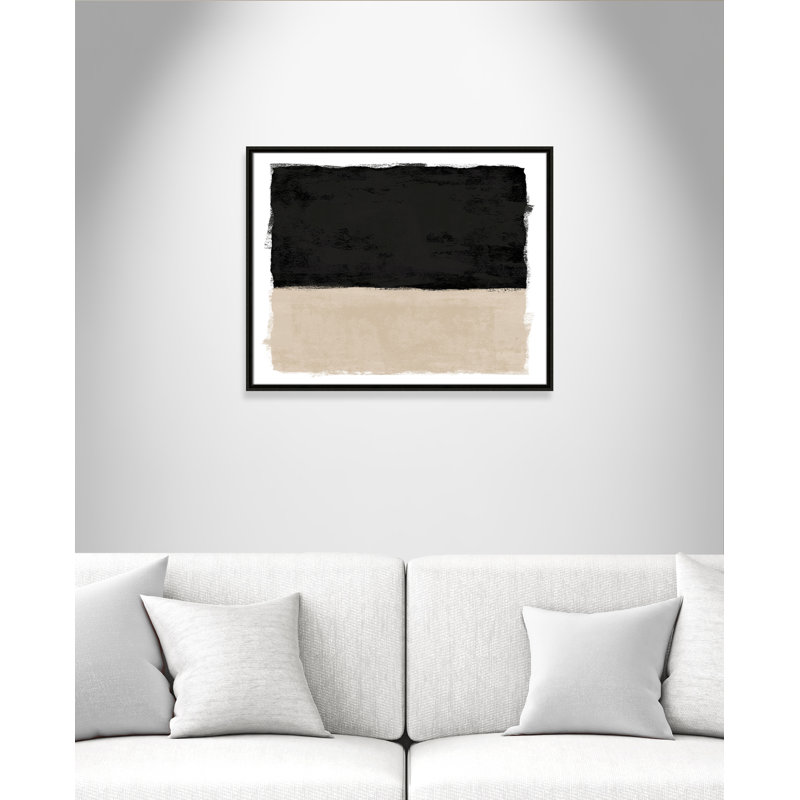 Clair de lune I - Version paysage par Natalie Carpentieri, L 29,5 po x H 23,5 po, Toile avec cadre, Flottant espresso