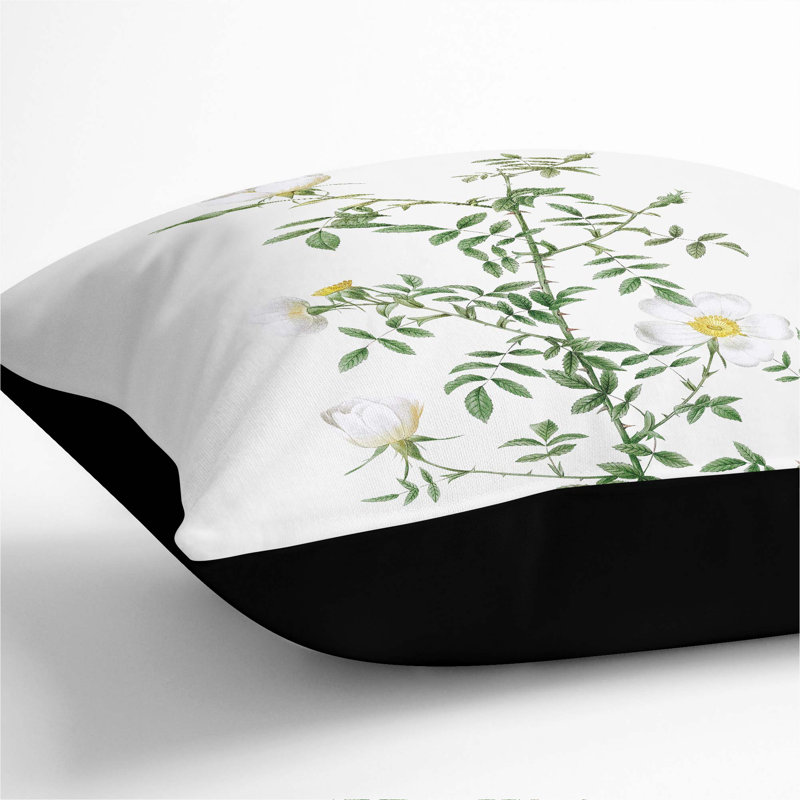 Square Throw Cushion, Black, 55cm H x 55cm W x 20cm D