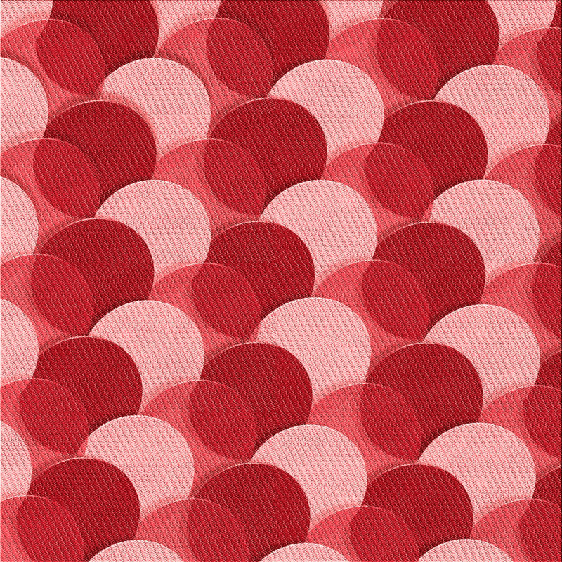 Tapis abstrait en laine rouge, Carré 3 pi