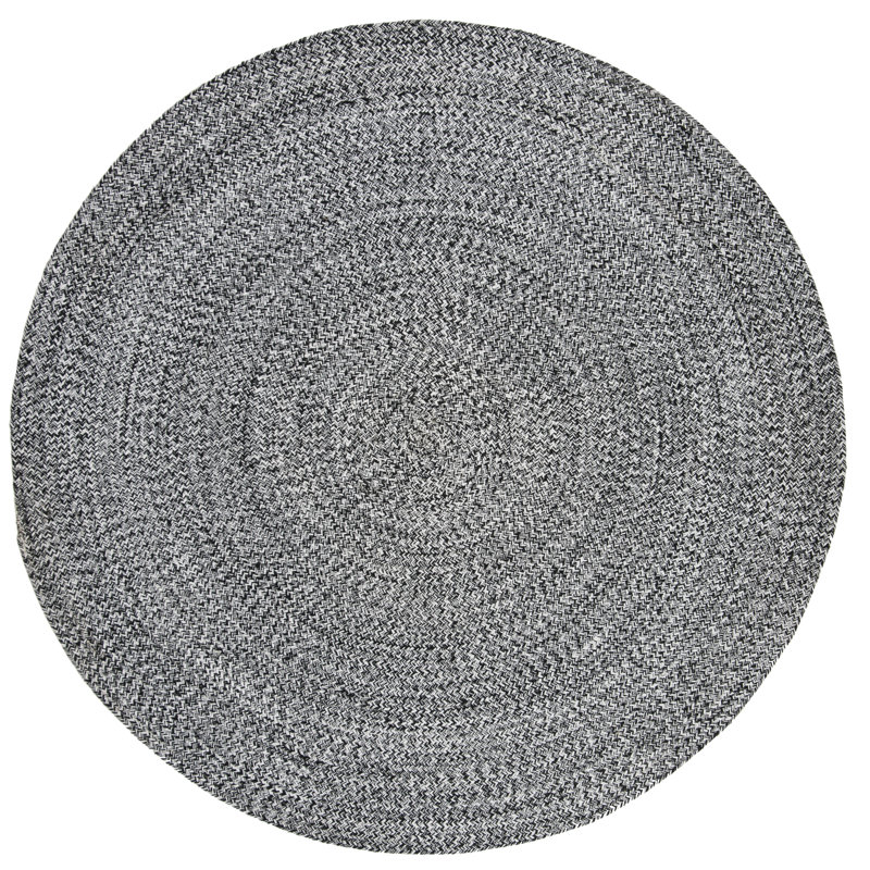 Tapis en coton tissé à la main Paulina, Rond 4 pi