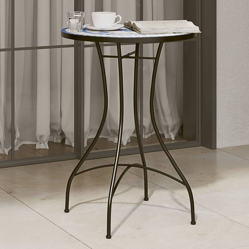 Brozak Bistro Table, Blue, 29.9" H x 23.6" W x 27.6" D