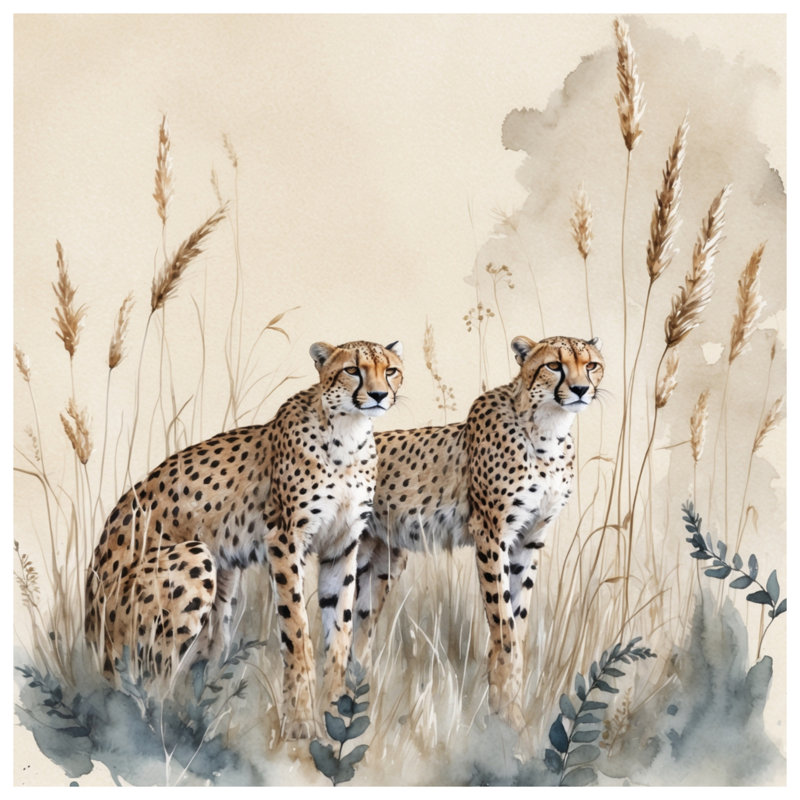 Tapis de bain Cheetahs In Grass, L 24 po x L 17 po