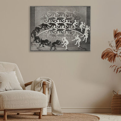 «Encounter» par M.C.Escher, toile tendue avec châssis