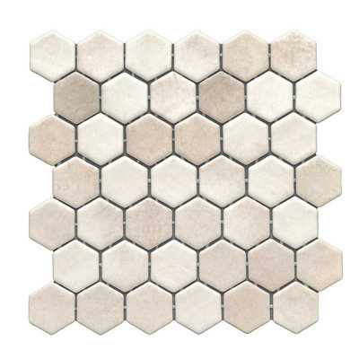 Eterna Hexx 12'' x 12'' Recycled Glass Mosaic