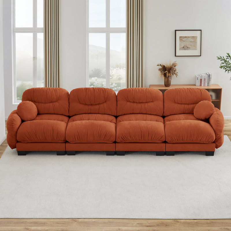 Canapés modulaires à compression en chenille 4 places pour la famille