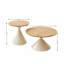 TABLE RONDE BLANC + BOIS