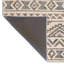 Tapis décoratif moderne à motif géométrique beige et gris-869325313