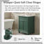 Meuble-lavabo moderne de 24 po de couleur verte avec un tiroir basculant, des charnières à fermeture douce et silencieuse, une structure à dossier ouvert et des pieds tournés en boule, une structure de qualité supérieure résistante à l'humidité et à l'humidité-130981900