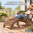 HIPS Adirondack Ottoman, All-Weather Classic Plastic Outdoor Adirondack Folding Ottoman -332100319