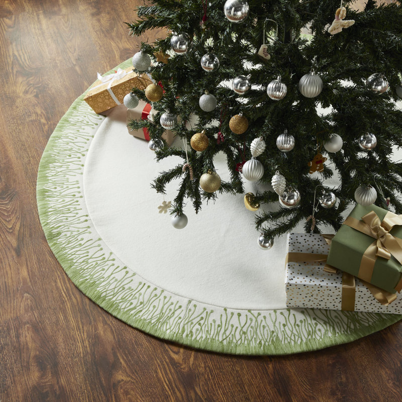 Jupe d'arbre de Noël Flora en vert