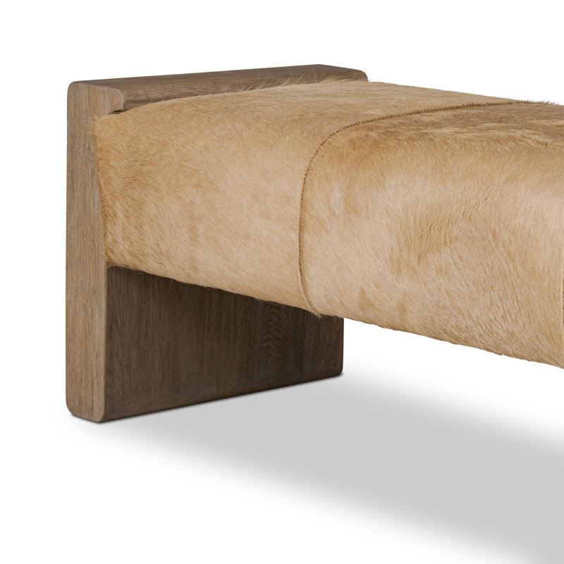 Knox Accent Bench-Light Hair on Hide