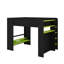 Full Size Wood Bunk Bed With Height-Adjustable Desk,Wardrobe,Ample Storage Space And RGB Light-175859115