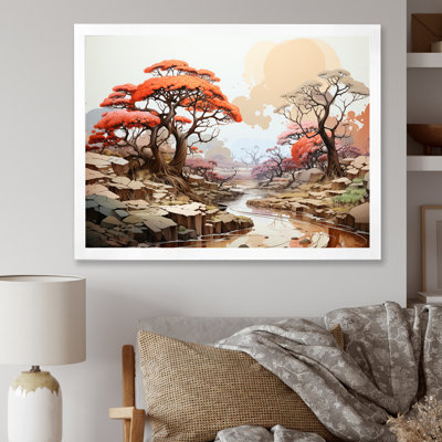 Paysage onirique baobab I sur toile