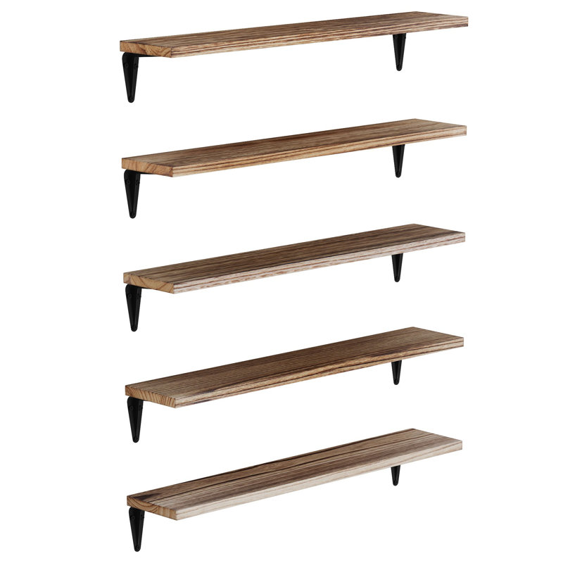Ternate 5 Piece Wood Bracket Shelf