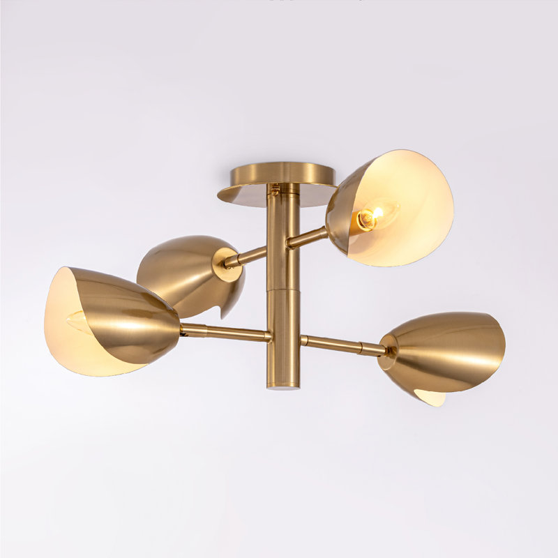 Plafonnier en laiton 4 lumières VidaLite Splay