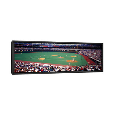 Spectator Watching A Baseball Match, Veterans Stadium, Philadelphia, Pennsylvania, USA by Panoramic Images - Panoramic Gallery-Wrapped Canvas Giclée on Canvas