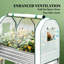 Jardinières spacieuses en métal avec rangement, style moderne pour l'extérieur