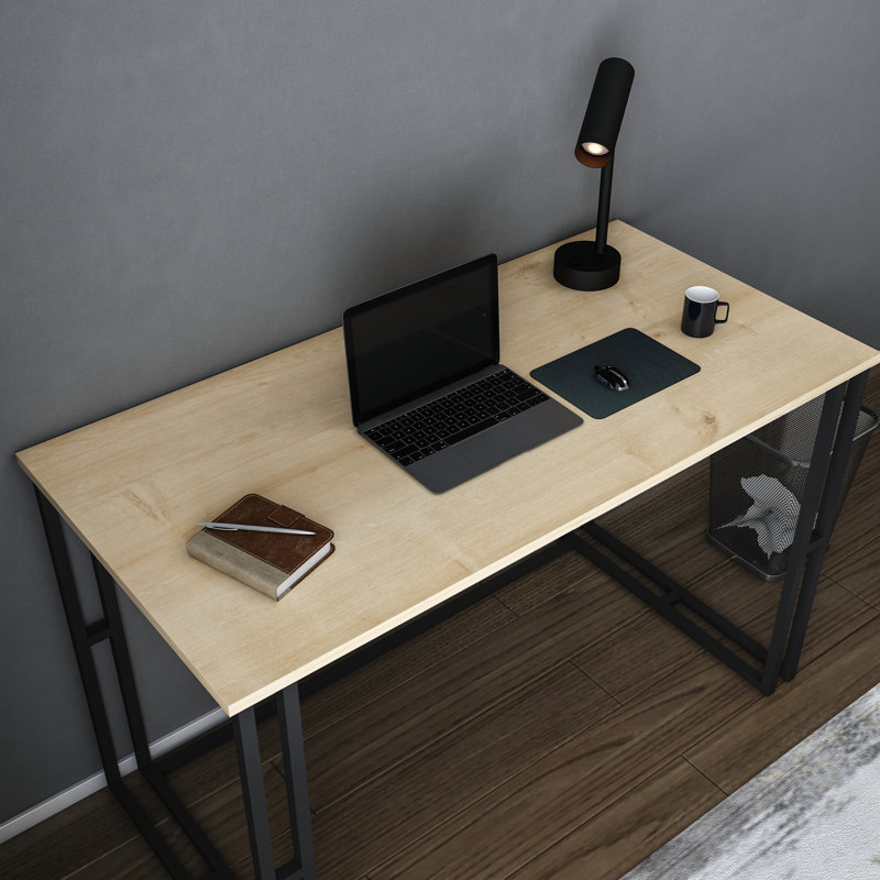 Kane 120cm W Rectangular Computer Desk, Oak/Black