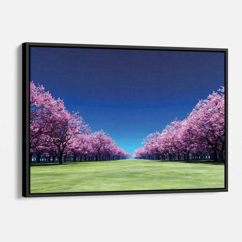 «Brynmor Multi Color Trees», art mural sur toile 8234, H 12 po x l 16 po, Cadre flottant noir