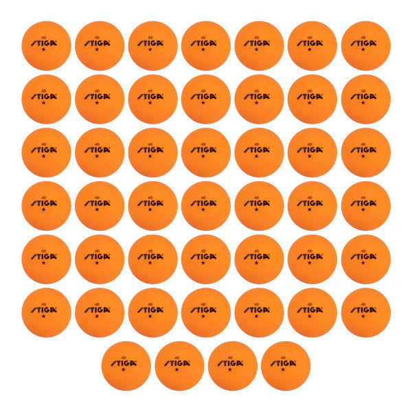 STIGA 1-Star White Balls (46-pack), Orange