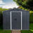 8ft x 6ft Outdoor Metal Storage Shed with Sliding Doors – Includes Padlock, Tools, Weatherproof & Easy Assembly-113549998
