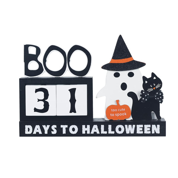 The Holiday Aisle® Countdown Calendar Halloween Decor, For Counting 31 ...