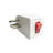 3 Pack Grounded Outlet Wall Tap Adapter with On/Off Power Switch，Single Outlet with Switch,White