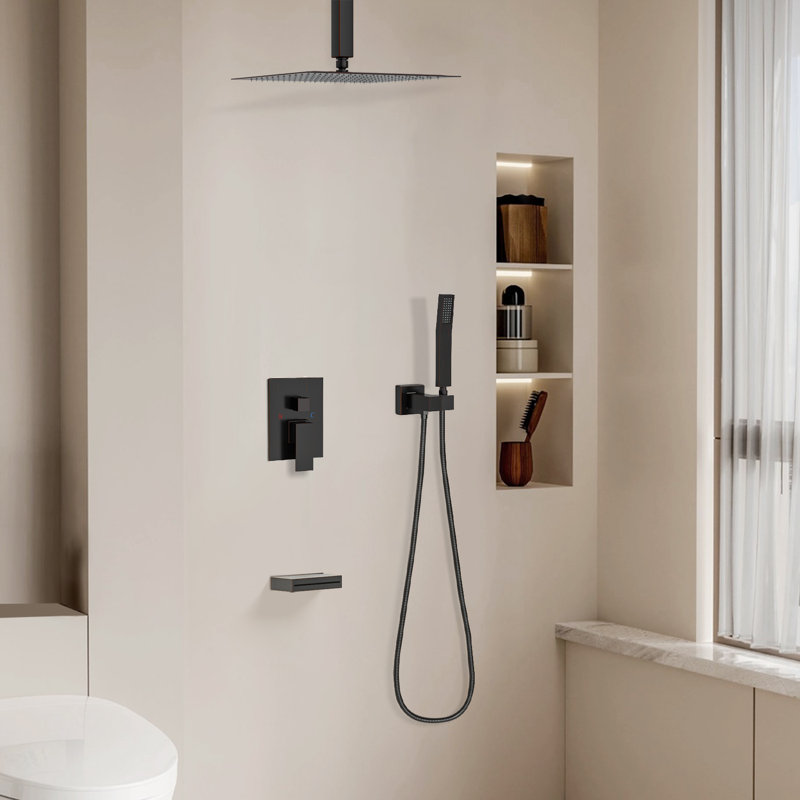 Système de douche à pluie haute pression 3 fonctions, ensemble de robinet de baignoire