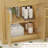 36" Bathroom Vanity With Artificial Marble Top, Flip-Up Storage Shelf, 3 Drawers, Adjustable Interior Shelf & Soft-Close DTC Hinges – Brass Handles, 2-Door Cabinet