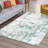 Heatherton Abstract Machine Woven Cotton Area Rug in Green/White/Gray-1709639122