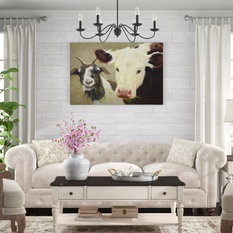 Farm Pals I by Carolyne Hawley - Painting Print, Wrapped Canvas, 81cm H x 122cm W
