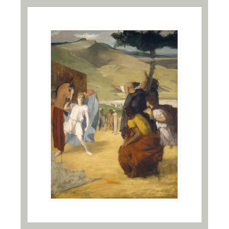 «Alexander and Bucephalus» par Edgar Degas, impression giclée encadrée, H 21,69 po x l 17,75 po