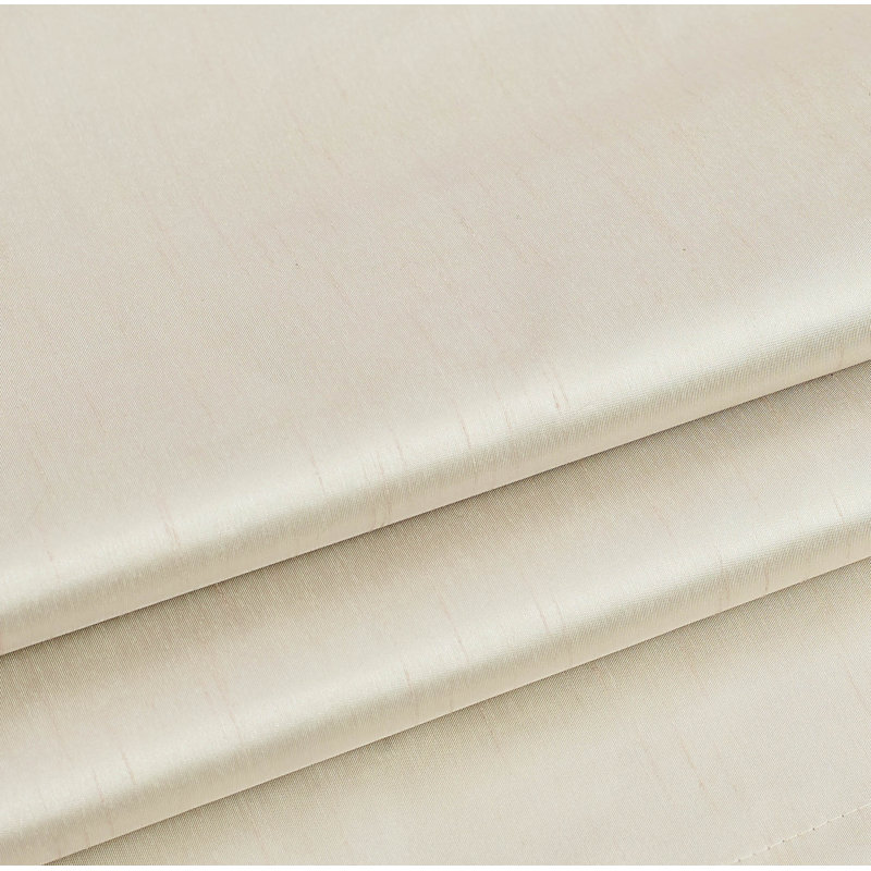 Wheat Faux Silk Blackout Grommet Curtain Panel 95"