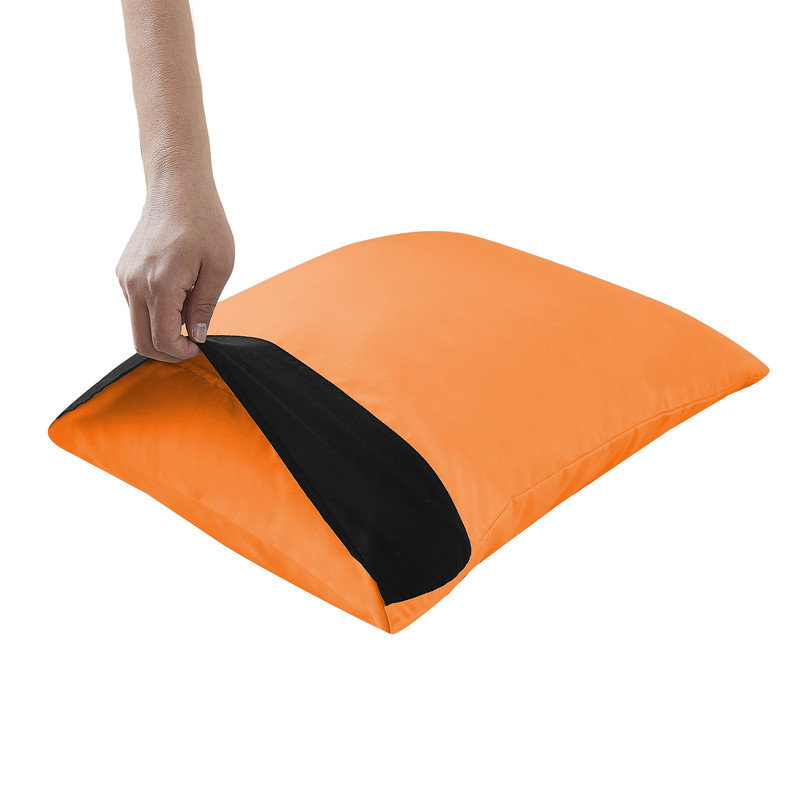 2 Pcs Patchwork Pillowcase, King Pillowcase, Orange