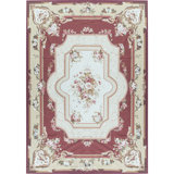 Hand-Knotted High-Quality Wine and Gold Area Rug