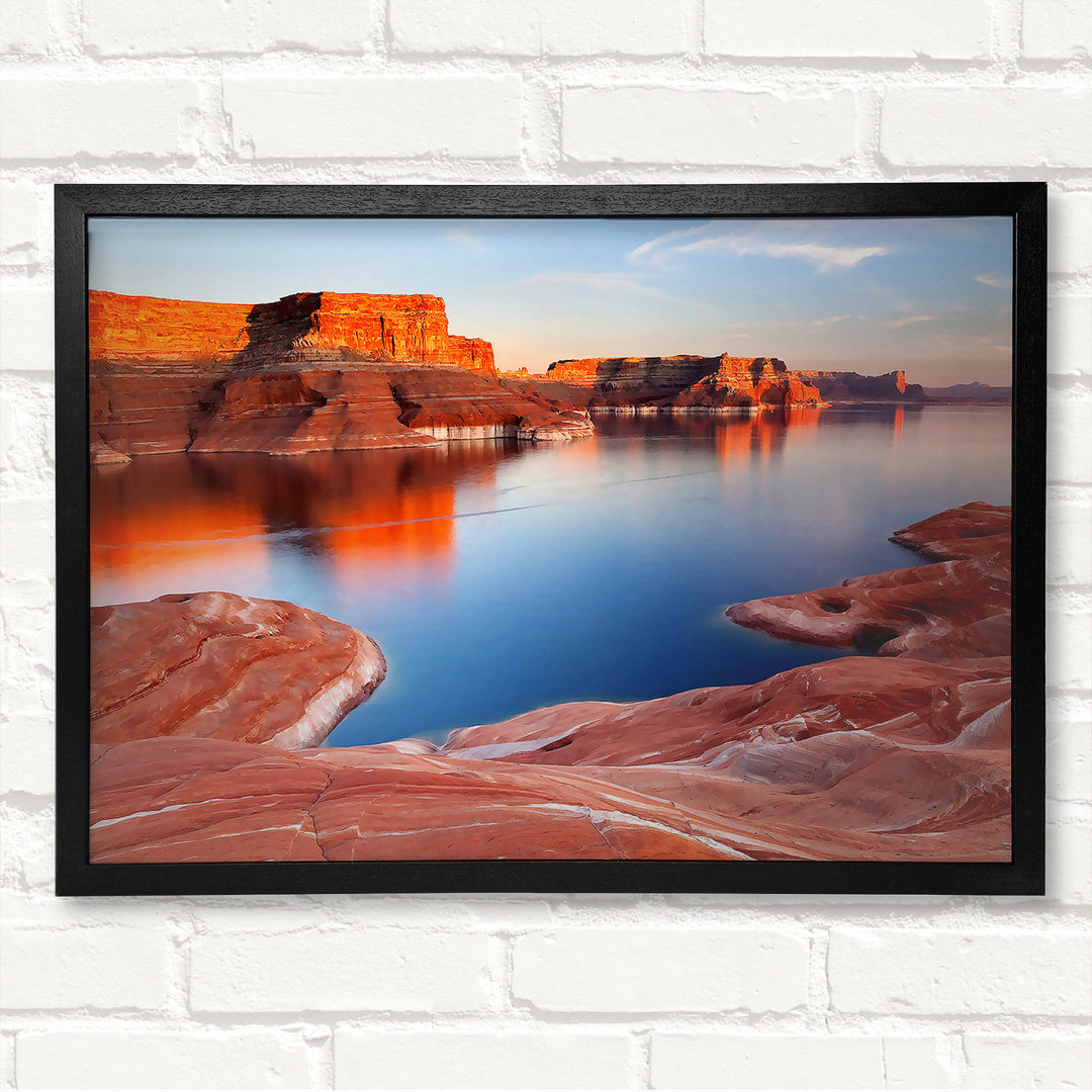 Padre Bay Lake Powell Utah - Geschlossener Eckrahmen Kunstdrucke auf Holz