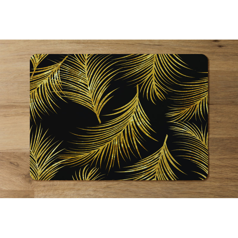 Margene Polyester-Coated Hardboard Floral Rectangle Placemat
