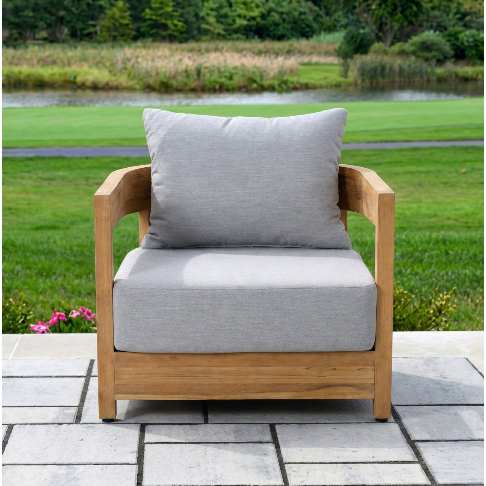 Everlee Sunbrella® Patio Lounge Chair, Gray
