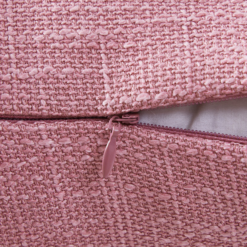 Karamjit Solid Colour Pillow Cover, Pink, 18"H x 18"W