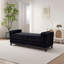 Sherpa, banc noir, sherpa confortable, 66,3 po x 20,9 po x 24,8 po