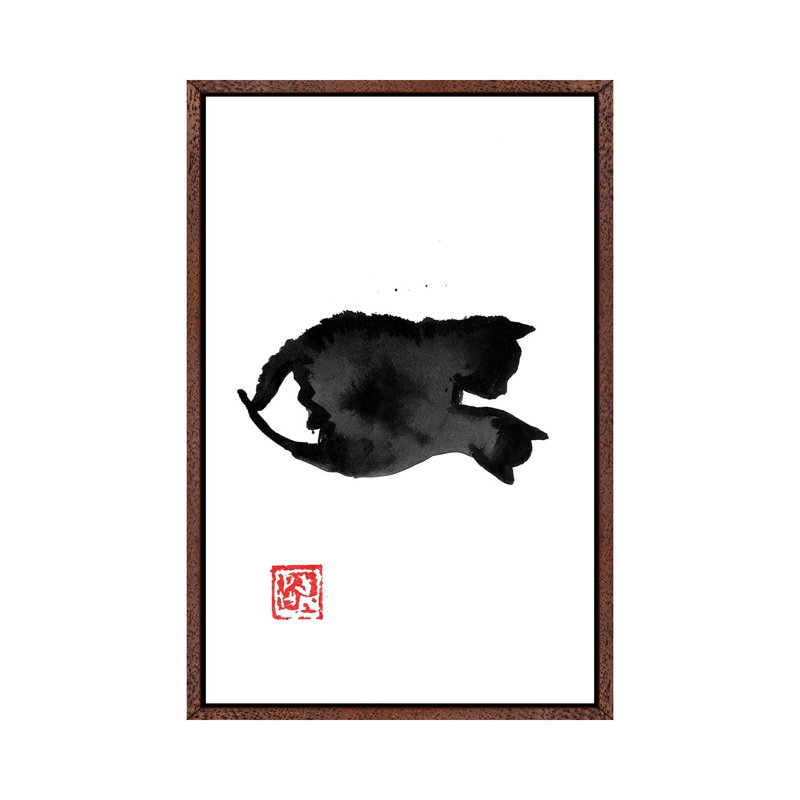 Puces by Péchane - Painting on Canvas, Classic Brown Wood Framed, 101.6 cm H x 66.04 cm W