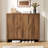 24 Pair Shoe Storage Cabinet With 3-Doors And Adjustable Shelves-495371555