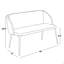 Banc en métal chromé et velours crème
