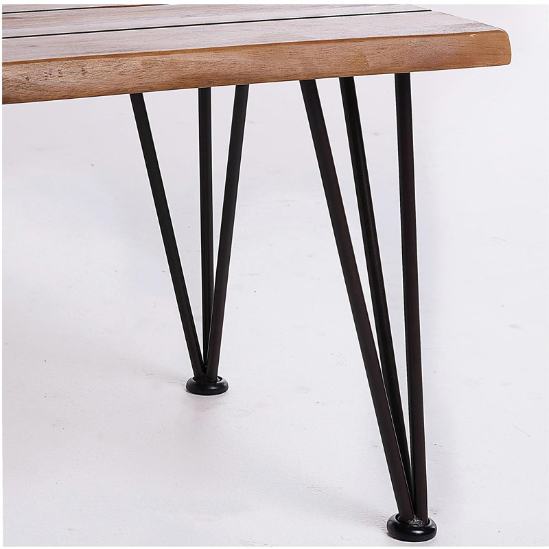 ZION INDUSTRIAL WOOD AND METAL COFFEE TABLE