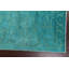 Tapis turquoise en laine noué à la main de conception unique 6 pi 0 po x 8 pi 9 po