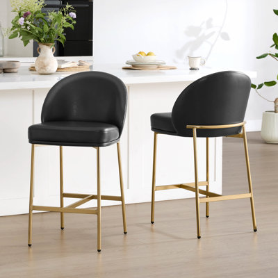 Angelick Modern Counter Stool with Metal Frame by Latitude Run