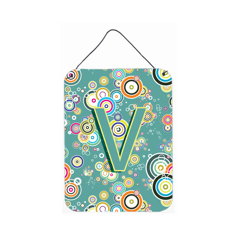 « letter circle initial » par denny knight, plaque d’art, V